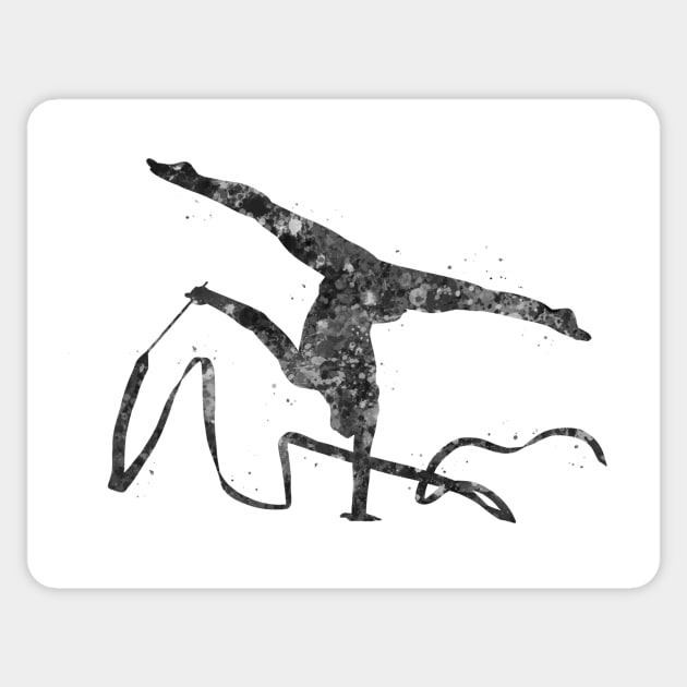 Rhythmic gymnastics ribbon Sticker by Yahya Art